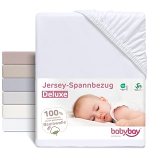 Napínacia froté plachta babybay v bielej farbe pre postieľku babybay Original
