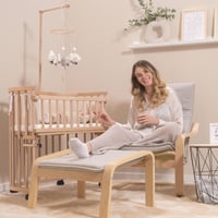 Set roți babybay pentru parchet - Pentru toate modelele babybay, alb - Transformă pătuțul în cărucior 2