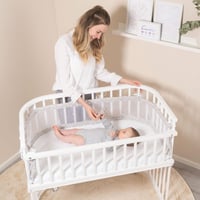 Babybay Ágyrács Kiságyhoz, Fehér Lakkozott, 1 db - Biztonságos Oldalsó Alvófelület Korlát Babáknak 5
