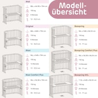 Detská prístelka a postieľka babybay Maxi Extra veľká z masívneho bukového dreva, nastaviteľná výška, prírodný neošetrený povrch, rastúca detská posteľ 8