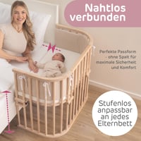 Sada na nastavenie výšky babybay Maxi pre bukovú detskú postieľku, prírodný neošetrený povrch, ekologické vyhotovenie 5