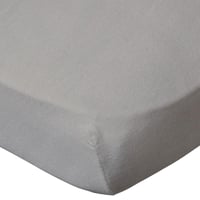 Set 2 cearșafuri cu elastic BabyCalin 60x120 cm - Alb/Taupe, pentru pătuț 2
