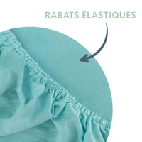 Set 2 cearșafuri cu elastic BabyCalin 60x120 cm - Alb/Taupe, pentru pătuț 4