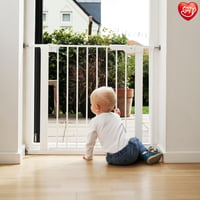 BabyDan Premier extra široká tlaková bezpečnostná zábrana 112-119,3 cm biela kovová zábrana na schody detská zábrana 8