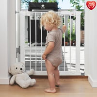 BabyDan Premier extra široká tlaková bezpečnostná zábrana 112-119,3 cm biela kovová zábrana na schody detská zábrana 7