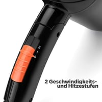 Uscător de păr pliabil de voiaj BaByliss 5334E – 2000W, pliabil, voltaj universal, 2 trepte de viteză, negru/portocaliu 4