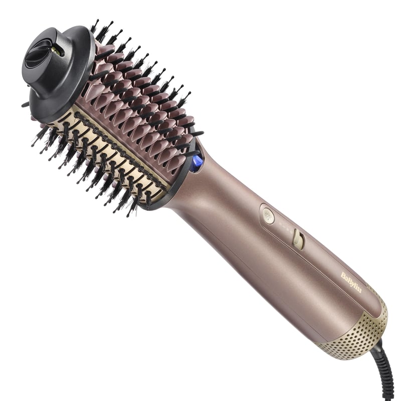 BaByliss Air Power Volume 2 u 1 sušilo za kosu s okruglom četkom i styler, zlatna