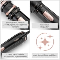 BaByliss AS200E Forgó Meleg Levegős Hajkefe Ionos 1000W 4 Fej Fekete 7