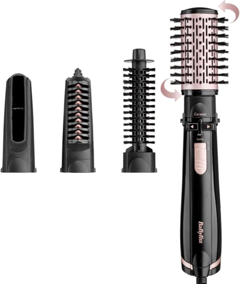 BaByliss AS200E Forgó Meleg Levegős Hajkefe Ionos 1000W 4 Fej Fekete