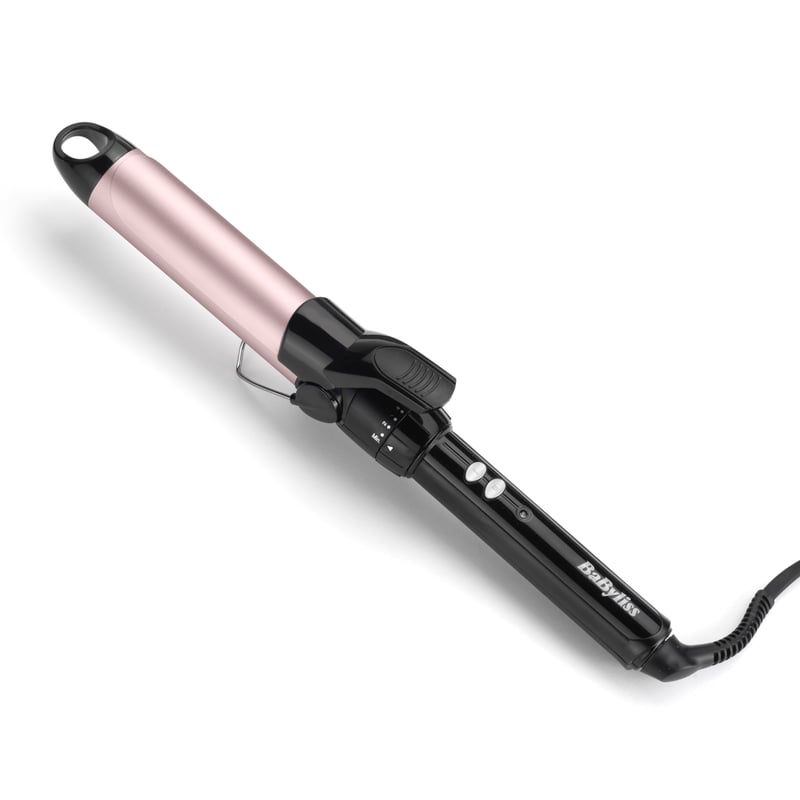 Ondulator de păr BaByliss C332E 32 mm – Înveliș Turmalin-Ceramic, Bucle Mari, 10 Trepte de Temperatură, Încălzire Rapidă, Suport Încorporat – Negru și Roz