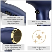 Sušič na vlasy BaByliss Midnight Luxe 5781PE - 2300 W, iónová technológia proti krepovateniu, rýchle sušenie, 3 teploty a 2 rýchlosti, profesionálny a ľahký 2