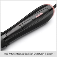 Perie cu aer cald BaByliss Perfect Finish AS126E 1000W - 3 accesorii, tehnologie ionică, anti-frizz, 2 trepte de temperatură + jet de aer rece, negru 9