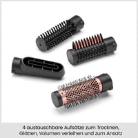 Perie cu aer cald BaByliss Perfect Finish AS126E 1000W - 3 accesorii, tehnologie ionică, anti-frizz, 2 trepte de temperatură + jet de aer rece, negru 2