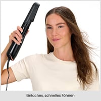 Perie cu aer cald BaByliss Perfect Finish AS126E 1000W - 3 accesorii, tehnologie ionică, anti-frizz, 2 trepte de temperatură + jet de aer rece, negru 6