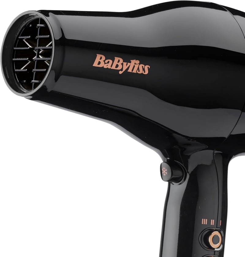 BaByliss Pro Power Hajszárító 2300W - Professzionális Szalon AC Motor, Ion Technológia Göndörödés Ellen, 3 Hőfok 2 Sebesség, Fekete