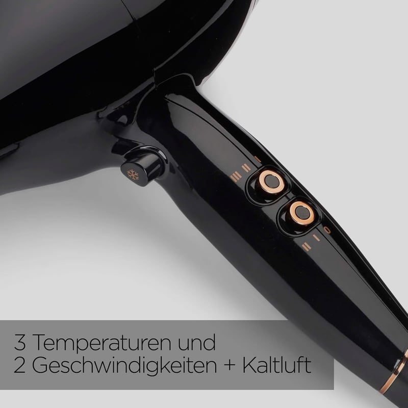 BaByliss Pro Power Hajszárító 2300W - Professzionális Szalon AC Motor, Ion Technológia Göndörödés Ellen, 3 Hőfok 2 Sebesség, Fekete