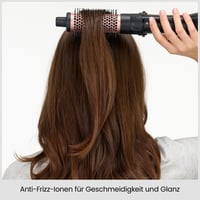 Perie cu aer cald 4 în 1 BaByliss Smooth Finish 1200 AS122E pentru uscare și coafare, tehnologie ionică și ceramică, 4 accesorii, 1200W, negru/roz 7