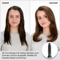 Perie cu aer cald 4 în 1 BaByliss Smooth Finish 1200 AS122E pentru uscare și coafare, tehnologie ionică și ceramică, 4 accesorii, 1200W, negru/roz 5