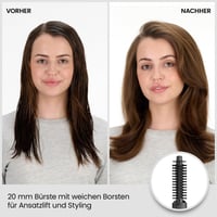 Perie cu aer cald 4 în 1 BaByliss Smooth Finish 1200 AS122E pentru uscare și coafare, tehnologie ionică și ceramică, 4 accesorii, 1200W, negru/roz 4