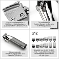 Mașină de tuns cu acumulator BaByliss Super-X Metal E996E – Lame din oțel japonez, 10 piepteni atașabili, afișaj digital, carcasă metalică, negru 4