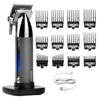 Mașină de tuns cu acumulator BaByliss Super-X Metal E996E – Lame din oțel japonez, 10 piepteni atașabili, afișaj digital, carcasă metalică, negru 1