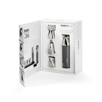 Trimmer multifuncțional 15-în-1 BaByliss Super-X Metal MT996E - Set trimmer fără fir pentru barbă și părul din nas, rezistent la apă, pentru bărbați, argintiu 9