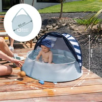 Babymoov Aquani 3-in-1 Strandmuschel Strandsátor UV 50+ védelemmel, pancsolómedencével és utazóággyal - Matróz mintás 6