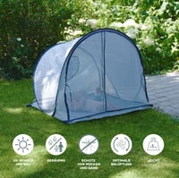 Cort de plajă pop-up cu protecție UV SPF 50+ pentru bebeluși Babymoov, cu plasă împotriva insectelor - Blue Waves - Adăpost solar 4