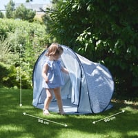 Cort de plajă pop-up cu protecție UV SPF 50+ pentru bebeluși Babymoov, cu plasă împotriva insectelor - Blue Waves - Adăpost solar 8