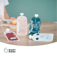 Set pungi reutilizabile pentru piure Babymoov ISY Pouches – 150 ml, 20 bucăți, din plastic reciclat 6