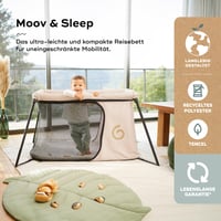 Pătuț pliant Babymoov Moov & Sleep - Ultracompact și ușor (sub 5 kg), pliere rapidă, de la naștere până la 4 ani, extensibil ca zonă de joacă 2