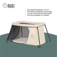 Pătuț pliant Babymoov Moov & Sleep - Ultracompact și ușor (sub 5 kg), pliere rapidă, de la naștere până la 4 ani, extensibil ca zonă de joacă 3