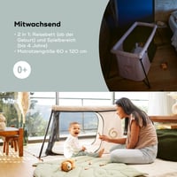 Pătuț pliant Babymoov Moov & Sleep - Ultracompact și ușor (sub 5 kg), pliere rapidă, de la naștere până la 4 ani, extensibil ca zonă de joacă 6