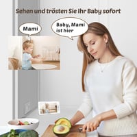 Babystar Bébiőr 7" IPS Kijelzővel - 1080P HD Kamera, 360° Forgatható, Éjjellátó, Kétirányú Hang, 22 Órás Akkumulátor, Hőmérséklet Figyelés,  4