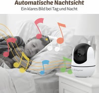 Babystar Bébiőr 7" IPS Kijelzővel - 1080P HD Kamera, 360° Forgatható, Éjjellátó, Kétirányú Hang, 22 Órás Akkumulátor, Hőmérséklet Figyelés,  6