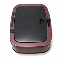 Amazon Basics Automatikus Rozsdamentes Acél Szemeteskuka, Szögletes, 12 literes, Burgundi Vörös, Használt 1