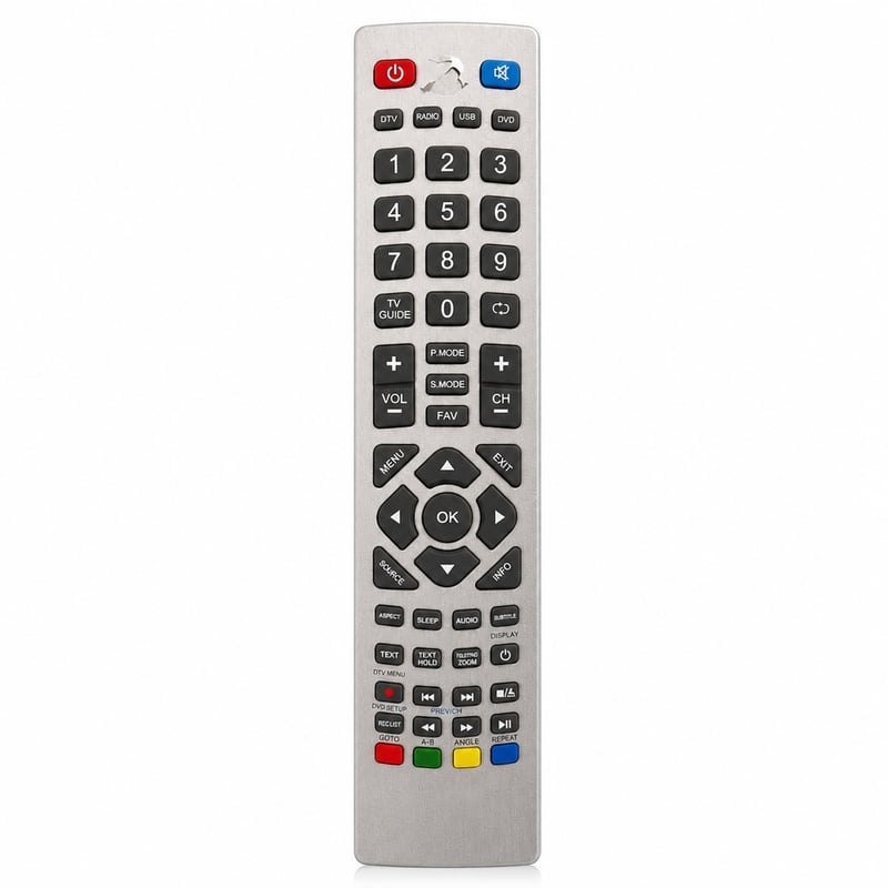 Náhradný diaľkový ovládač MYHGRC pre TV Sharp Aquos LC32HG5341K LC40FG5342E — chybný, na náhradné diely: Viditeľné menšie prasknutie (stav: pozri 2. obrázok)