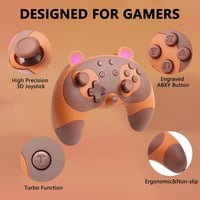 Nintendo Switch Pro kontroller - Vezeték nélküli, Gyro, Turbo funkciós - Barna (használt) 2
