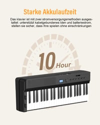 OYAYO Összehajtható Digitális Zongora 88 Billentyűvel - Bluetooth, MIDI, USB Csatlakozás, Félig Súlyozott Billentyűzet, Tartópedállal és Hor 7