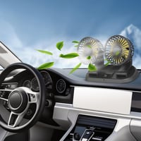 Baceyong 12V Dupla Fejes Autós Ventilátor Szivargyújtó Csatlakozóval - 360° Vízszintes, 180° Függőleges Forgatható, Teherautóba, SUV-ba 2