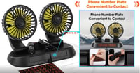 Baceyong 12V Dupla Fejes Autós Ventilátor Szivargyújtó Csatlakozóval - 360° Vízszintes, 180° Függőleges Forgatható, Teherautóba, SUV-ba 8
