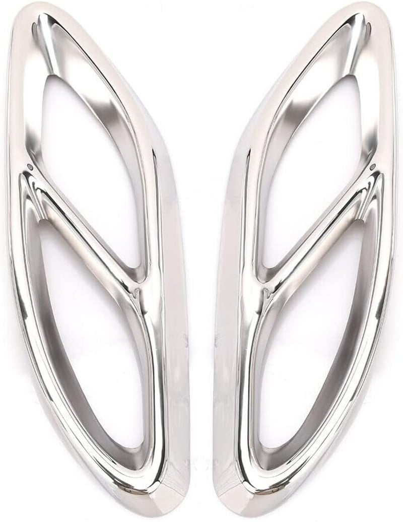 Baceyong 2db Rozsdamentes Kipufogó Trim Mercedes C-Class W205 Chrome Sportlook