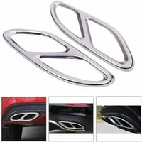 Baceyong 2db Rozsdamentes Kipufogó Trim Mercedes C-Class W205 Chrome Sportlook 6