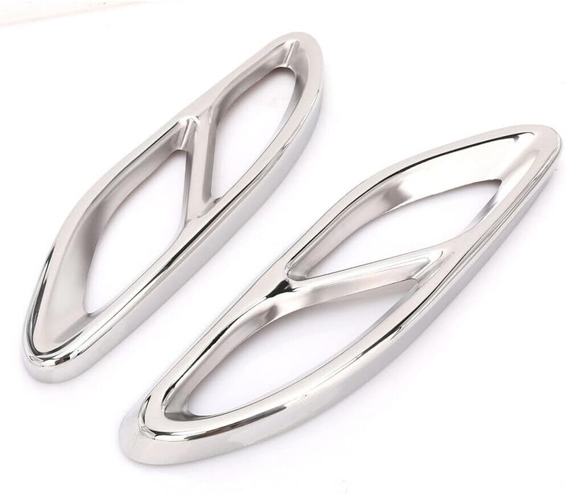 Baceyong 2db Rozsdamentes Kipufogó Trim Mercedes C-Class W205 Chrome Sportlook