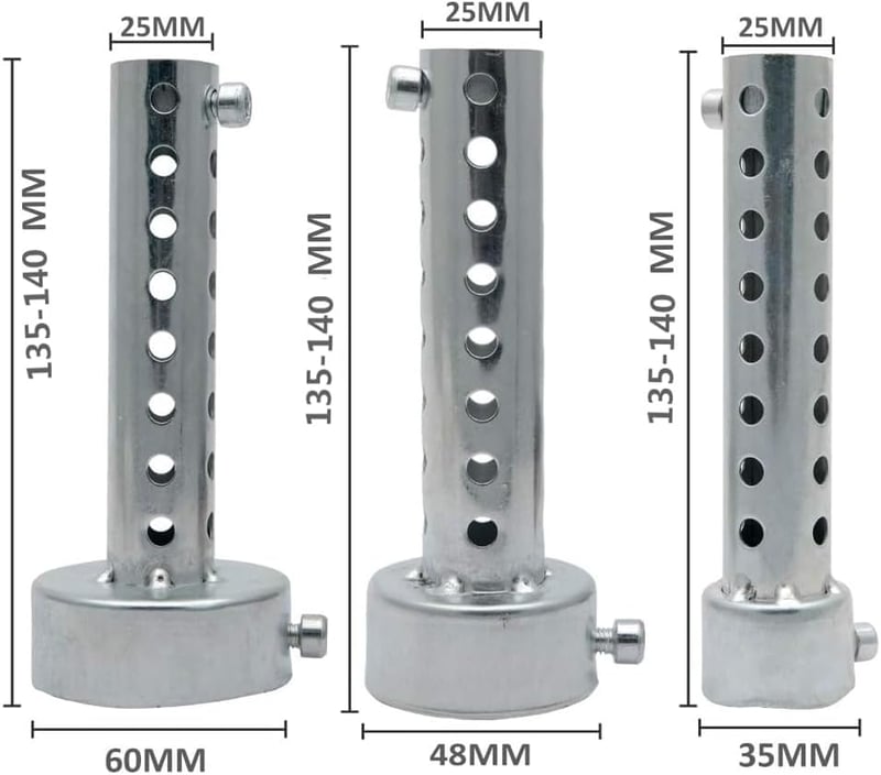 Baceyong Univerzális Motoros Kipufogó Hangtompító 60mm Ezüst Színű Levehető Cső