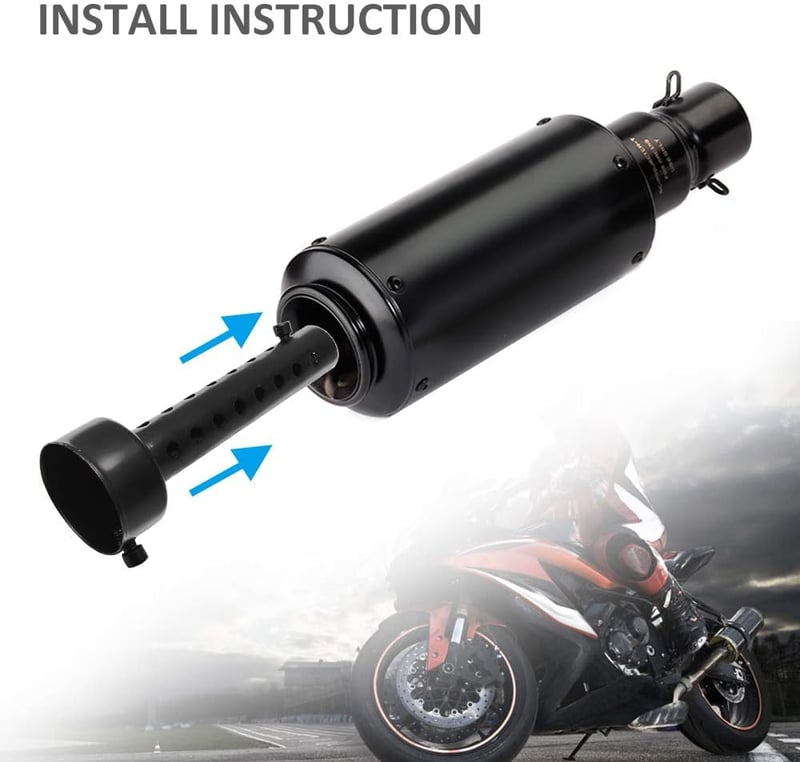 Baceyong 48mm Univerzális Motoros DB Killer Kipufogó Hangtompító Állítható Zajcsökkentő Motor Robogó Ezüst