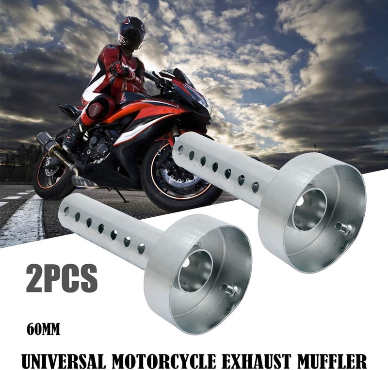 Baceyong 48mm Univerzális Motoros DB Killer Kipufogó Hangtompító Állítható Zajcsökkentő Motor Robogó Ezüst
