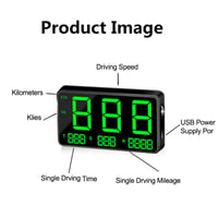 Baceyong 5.5" Autós HUD Kijelző Sebességmérő km/h Figyelmeztetéssel 2