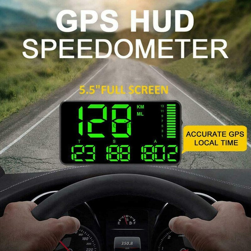 Baceyong 5.5" Autós HUD Kijelző Sebességmérő km/h Figyelmeztetéssel