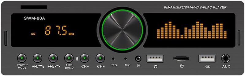 Baceyong Érintőképernyős Autórádió Bluetooth-szal - Egysoros MP3 Lejátszó, FM Rádió, HD Kijelző, AI Hangvezérlés, Színes Fényekkel